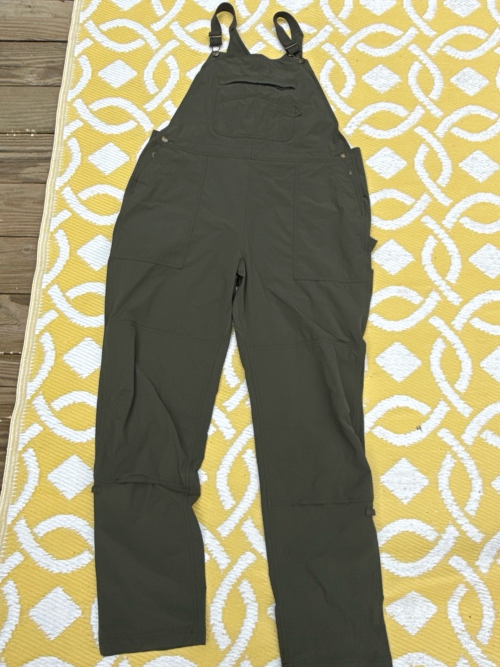 Duluth Trading Bib Overalls Womens Green Flexpedition Nylon Stretch xl long